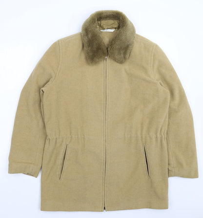 Womens UK Size 12 BHS Beige Pea Coat