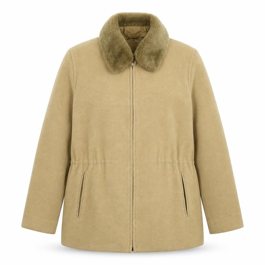Womens UK Size 12 BHS Beige Pea Coat