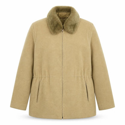 Womens UK Size 12 BHS Beige Pea Coat