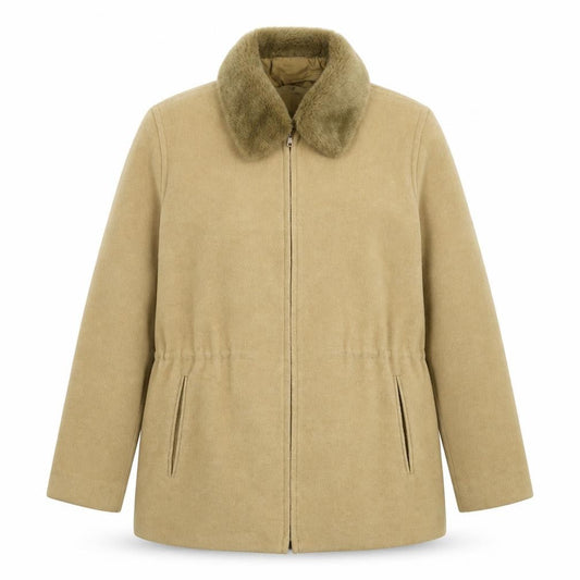 Womens UK Size 12 BHS Beige Pea Coat