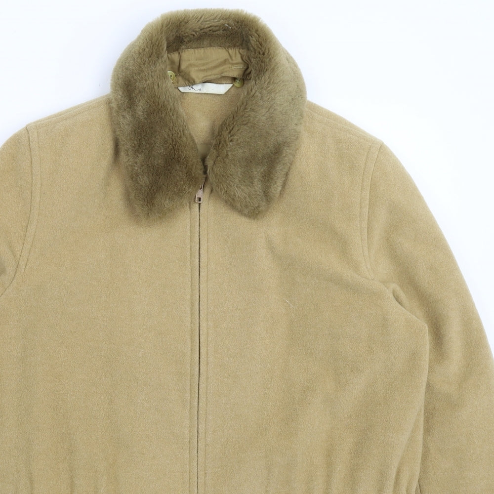 Womens UK Size 12 BHS Beige Pea Coat