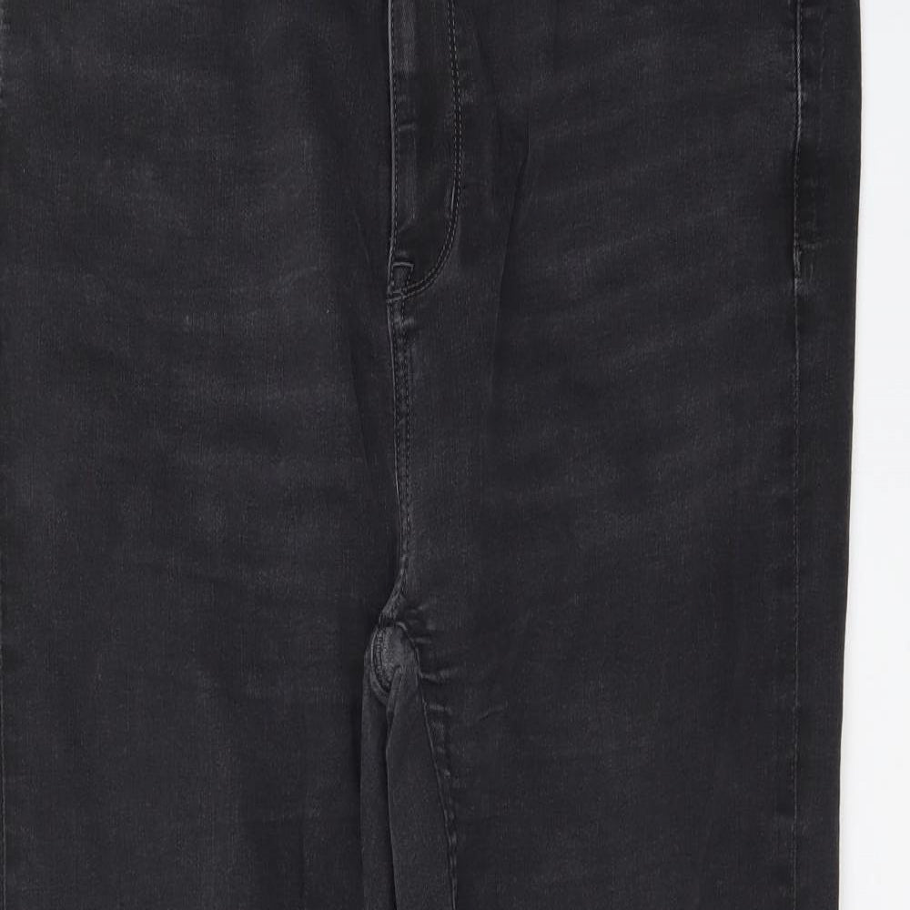 Womens UK Size 18 Preworn Regular Fit Straight Black Jeans