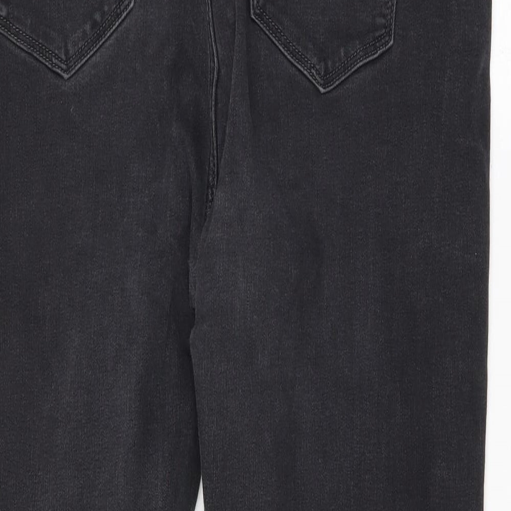 Womens UK Size 18 Preworn Regular Fit Straight Black Jeans