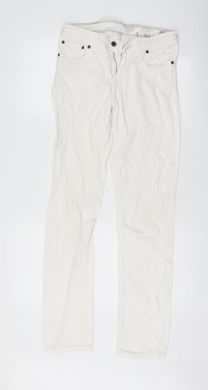 Womens UK Size 28 Preworn Regular Fit Skinny Silver Jeans