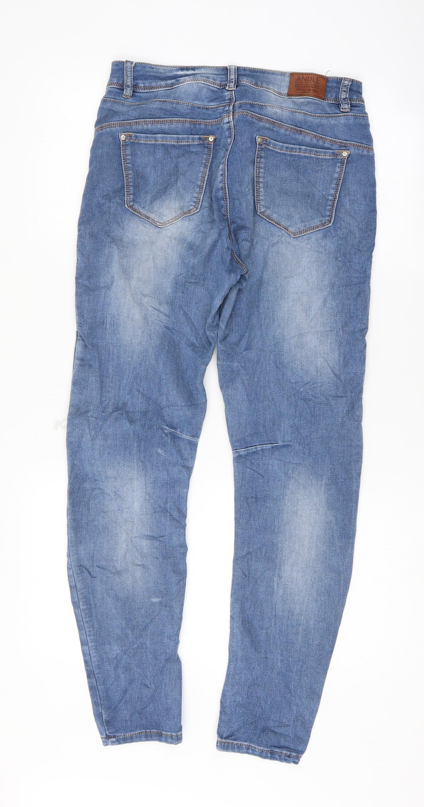 Womens UK Size 26 Preworn Regular Fit Skinny Blue Jeans