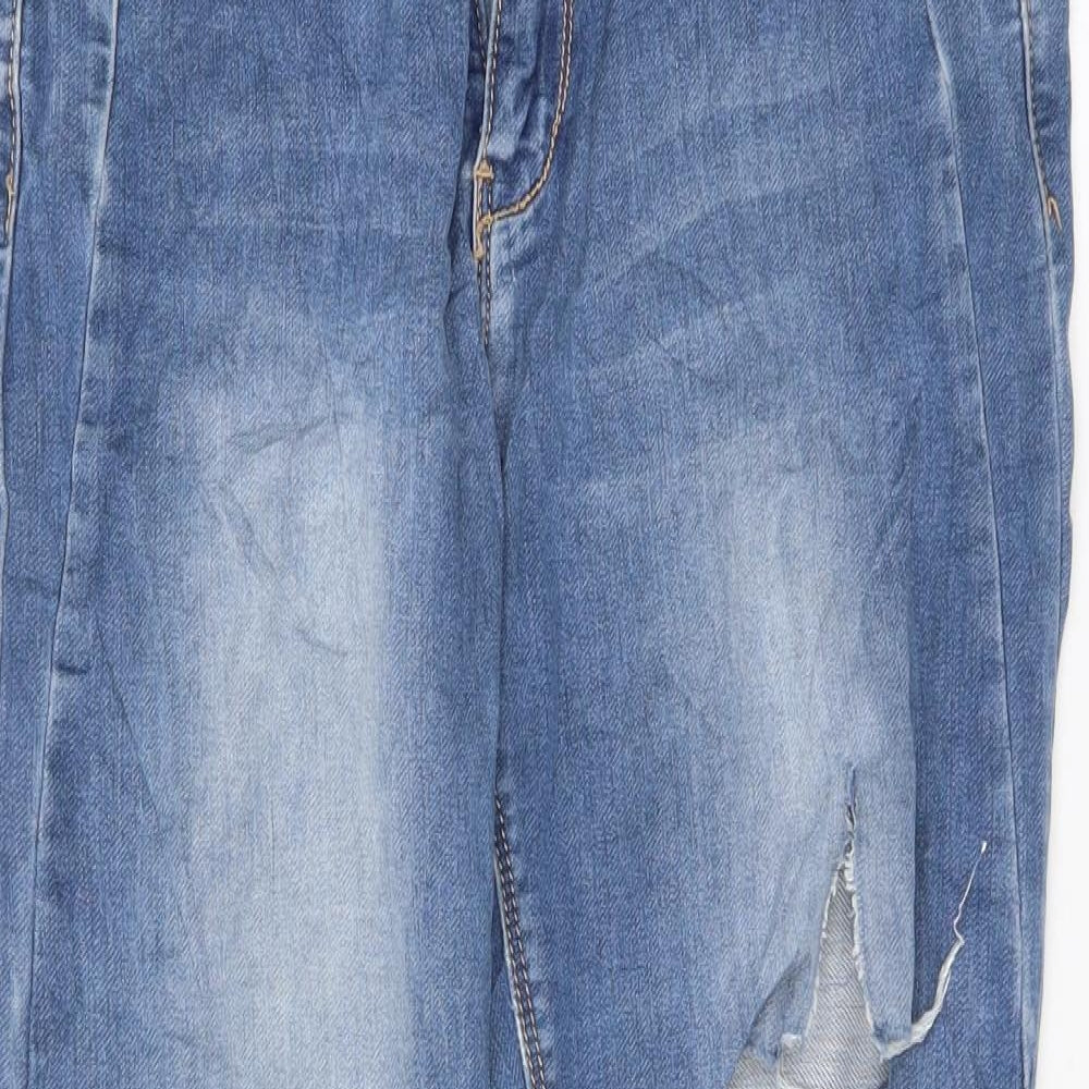 Womens UK Size 26 Preworn Regular Fit Skinny Blue Jeans
