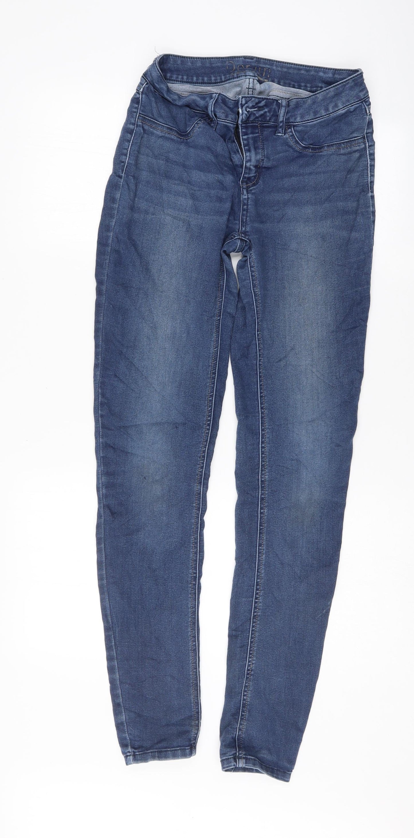 Womens UK Size 28 Preworn Regular Fit Skinny Black Jeans