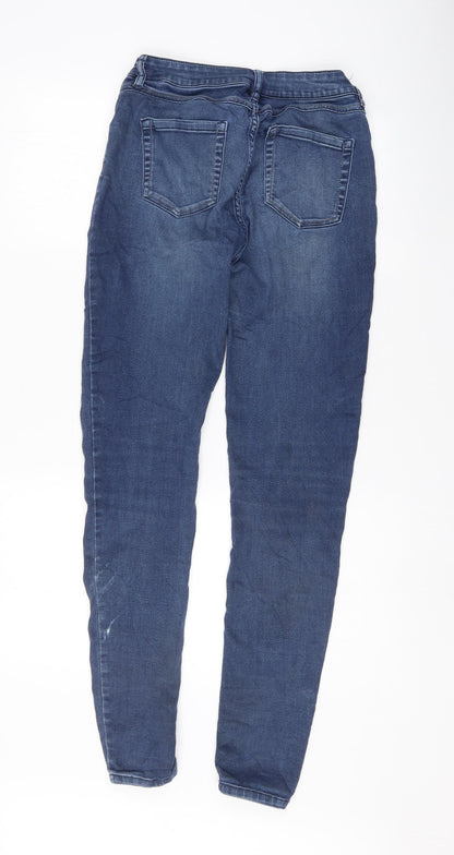 Womens UK Size 28 Preworn Regular Fit Skinny Black Jeans