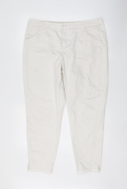 Womens UK Size 37 in Yessica Regular Fit  White Trousers