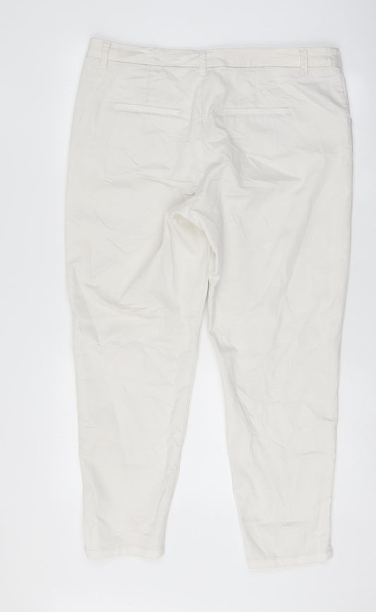 Yessica Womens White   Trousers  Size 37 in L27.5 in