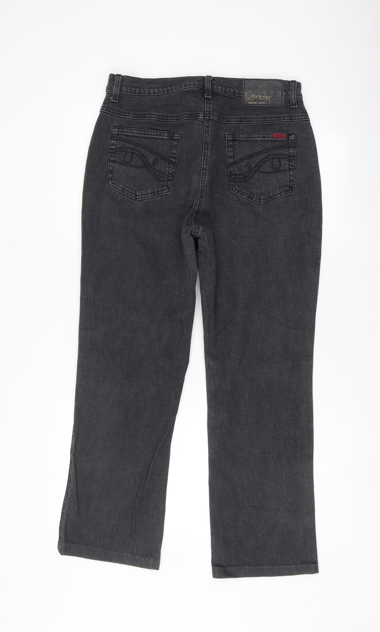 Preworn Womens Black   Straight Jeans Size 32 L26.5 in