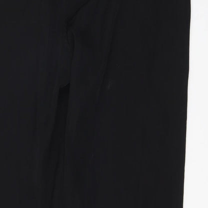 Flame Womens Black   Trousers  Size 36 L27.5 in