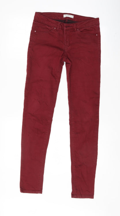 Womens UK Size 29 in Springfield Regular Fit Skinny Red Jeans