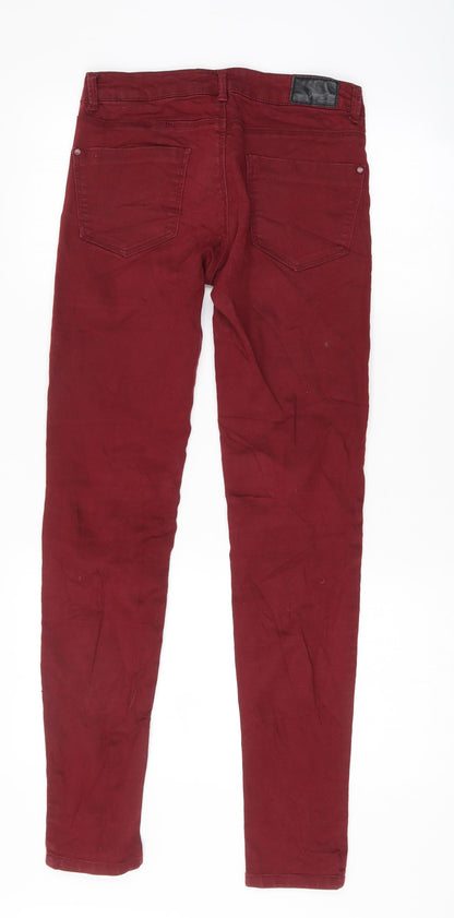 Womens UK Size 29 in Springfield Regular Fit Skinny Red Jeans