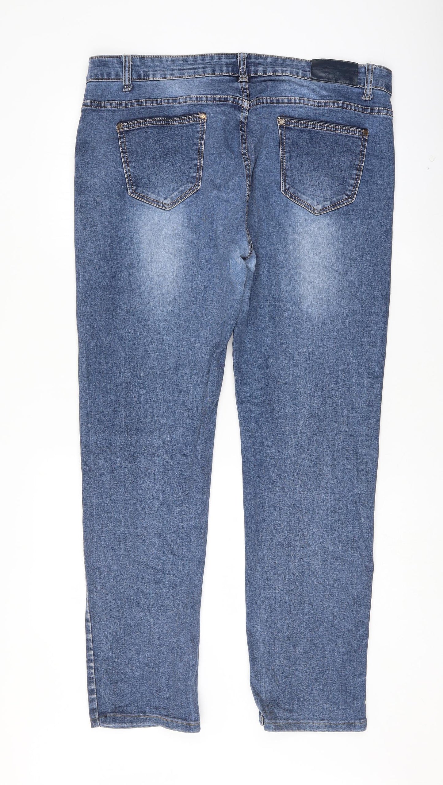 b s fashion Womens Blue   Straight Jeans Size 39 in L30 in