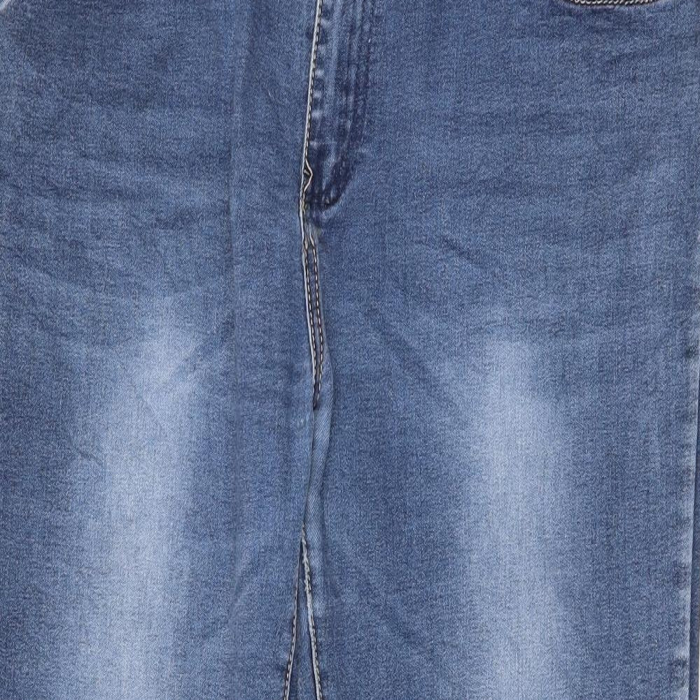b s fashion Womens Blue   Straight Jeans Size 39 in L30 in