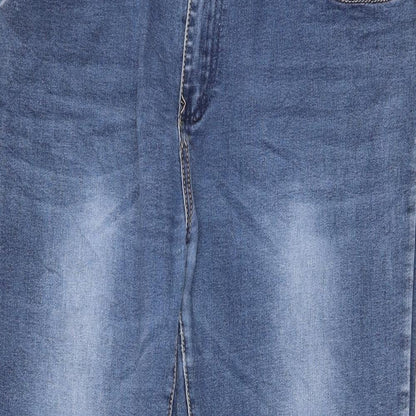 b s fashion Womens Blue   Straight Jeans Size 39 in L30 in