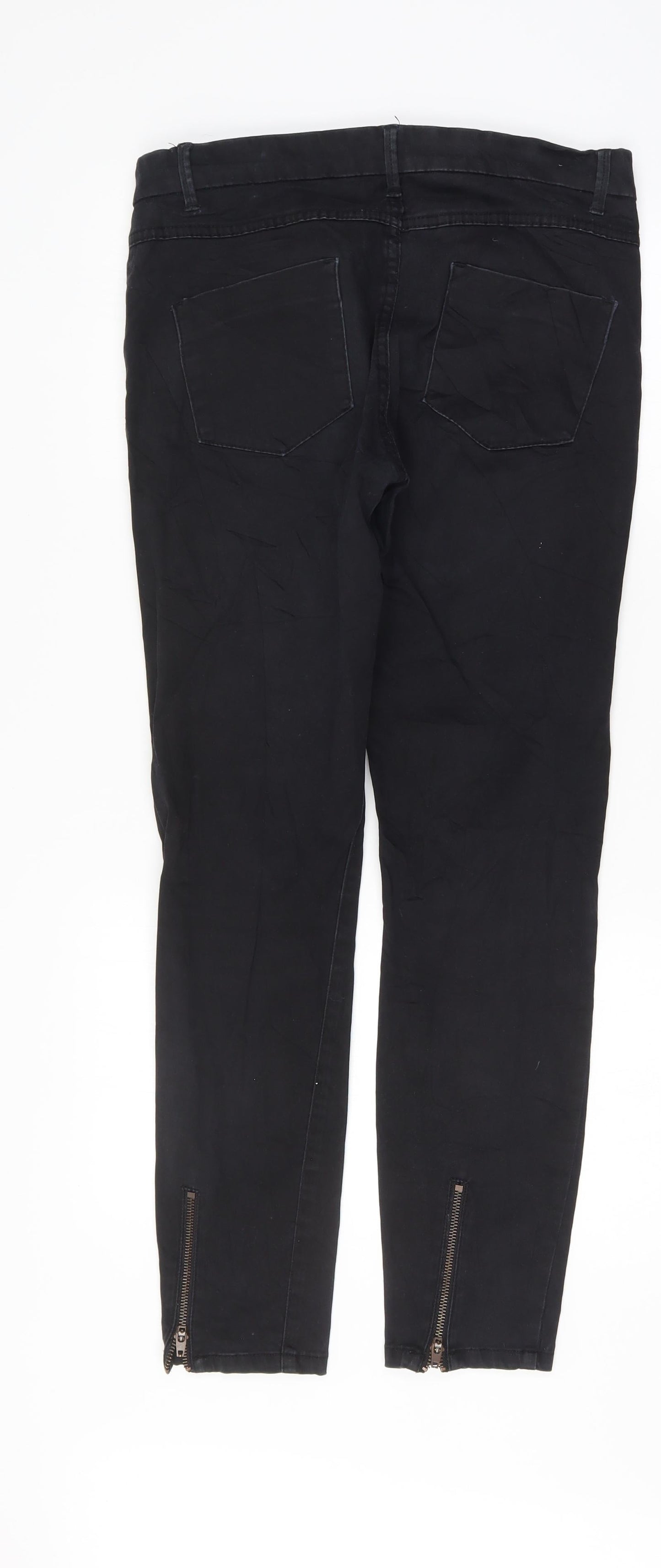 Womens UK Size 32 Lindex Regular Fit Skinny Black Jeans