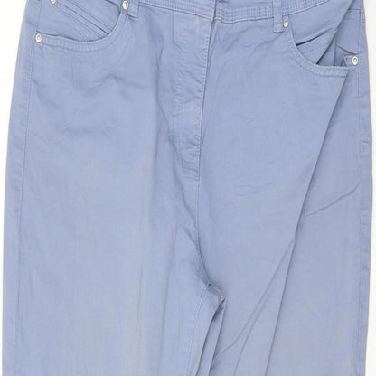 Womens UK Size 34 canda Regular Fit  Blue Trousers