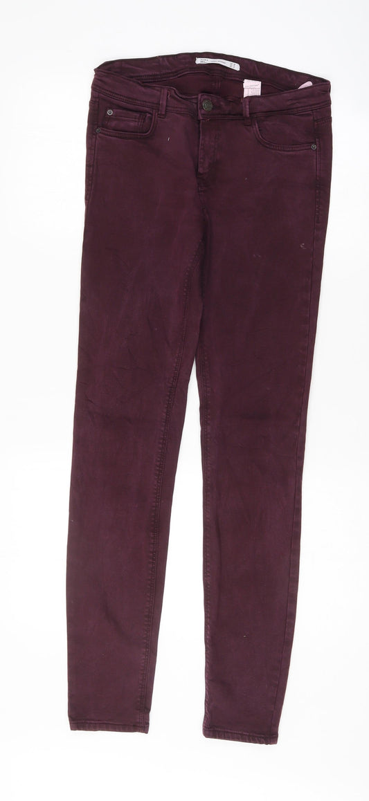 Zara Womens Purple   Skinny Jeans Size 28 L30 in