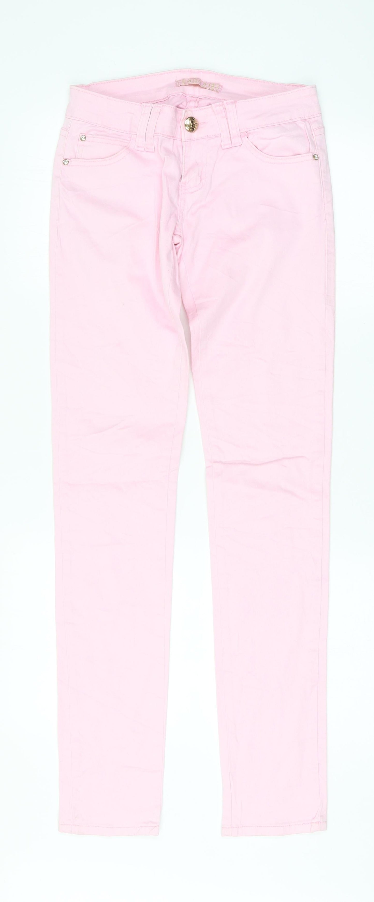 Womens UK Size 28 MISS RJ Regular Fit Skinny Pink Jeans
