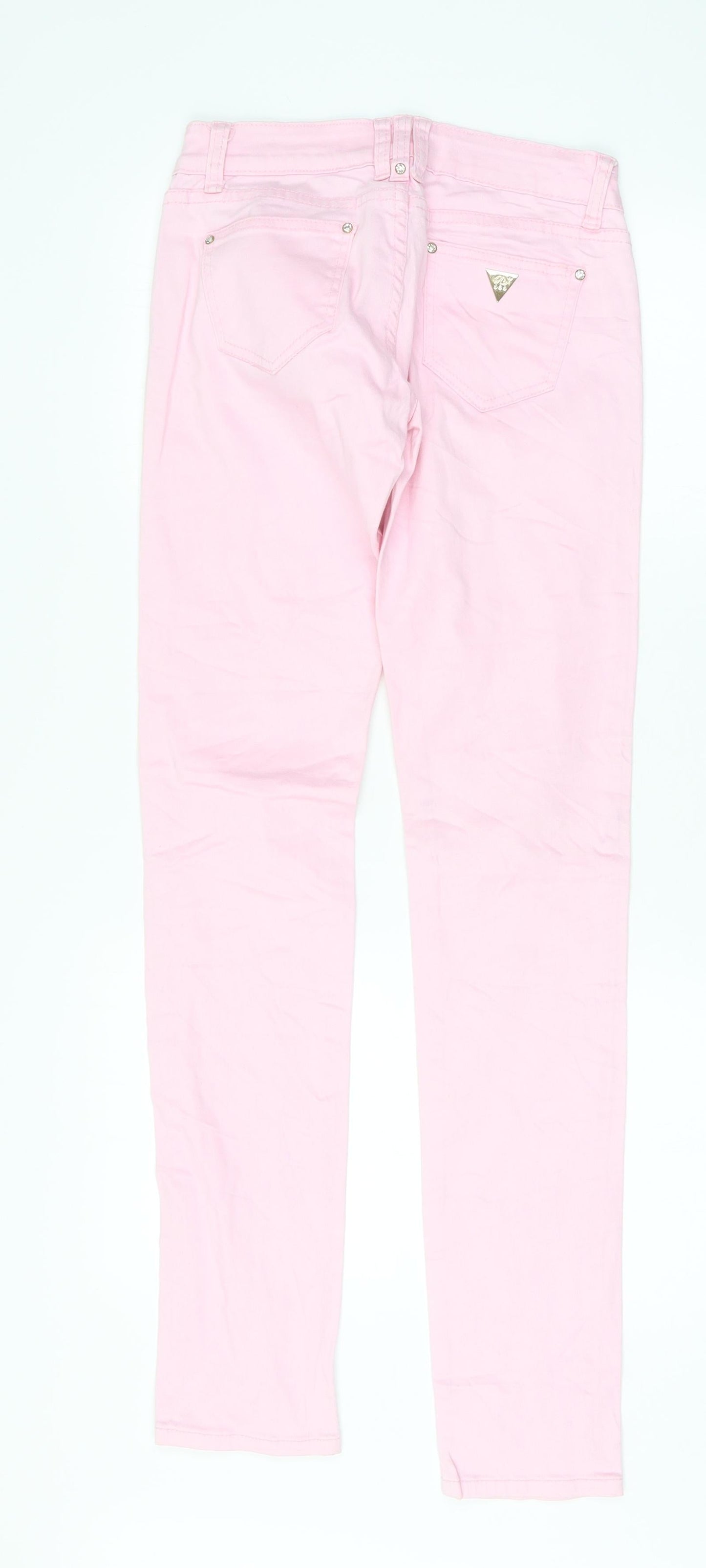 Womens UK Size 28 MISS RJ Regular Fit Skinny Pink Jeans
