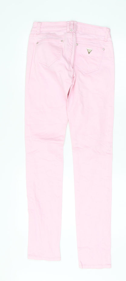 Womens UK Size 28 MISS RJ Regular Fit Skinny Pink Jeans