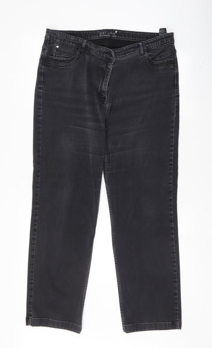 Womens UK Size 36 Marks and Spencer Regular Fit Straight Black Jeans