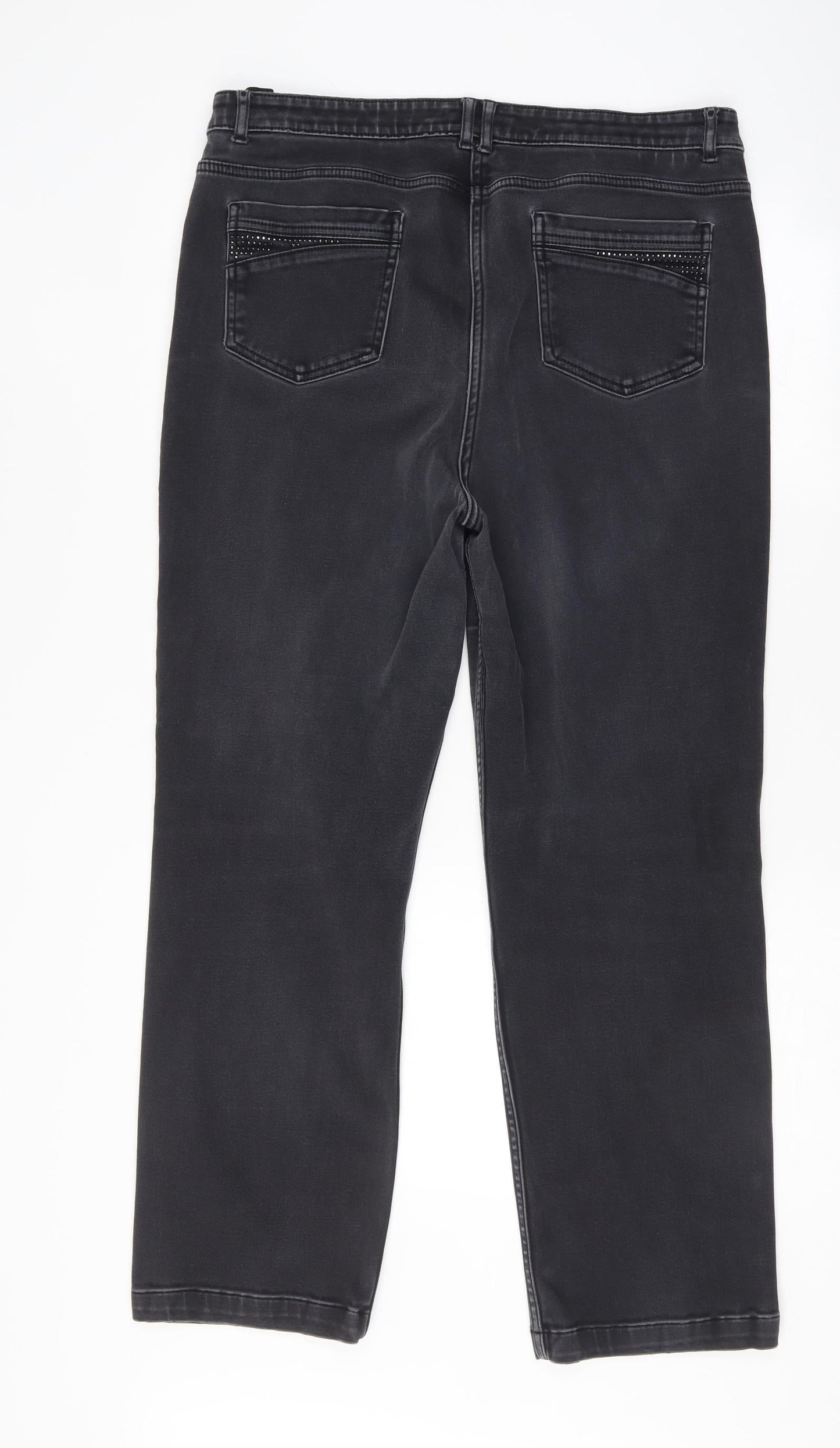 Womens UK Size 36 Marks and Spencer Regular Fit Straight Black Jeans