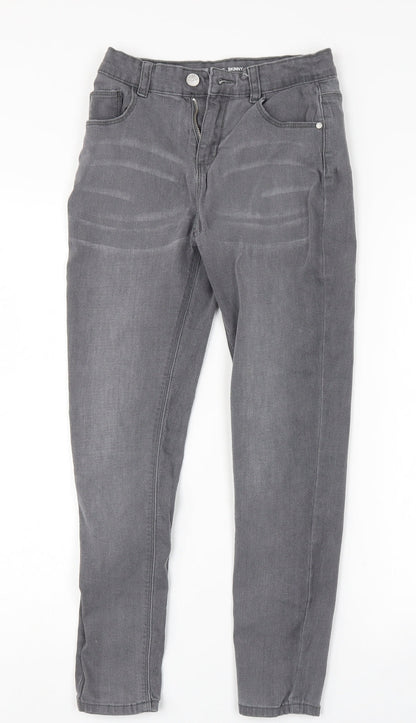 Denim & Co. Girls Grey   Skinny Jeans Size 11-12 Years