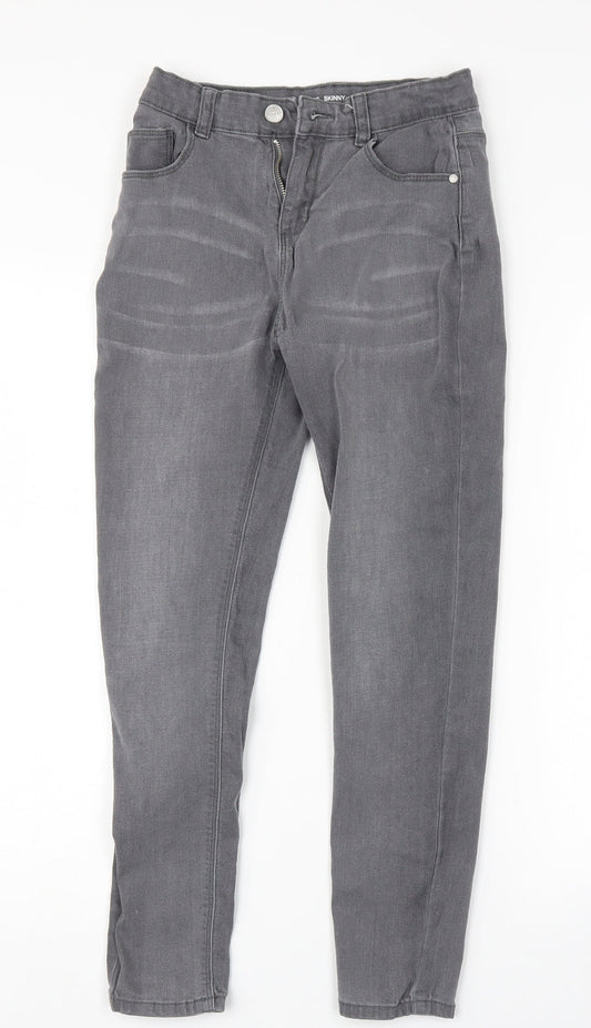 Denim & Co. Girls Grey   Skinny Jeans Size 11-12 Years