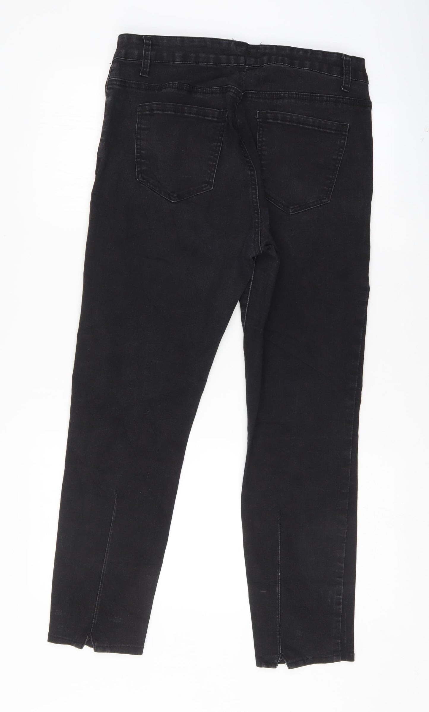 Womens UK Size 33 in Preworn Regular Fit Straight Black Jeans