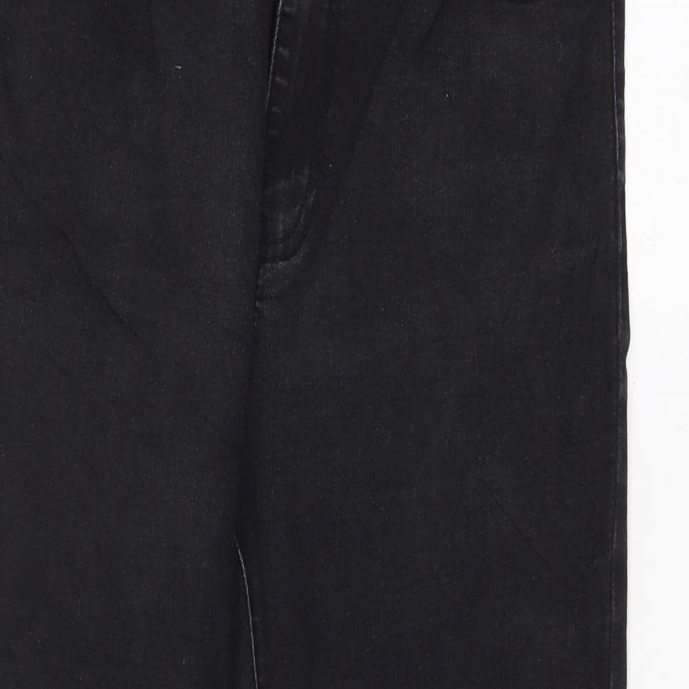 Womens UK Size 33 in Preworn Regular Fit Straight Black Jeans
