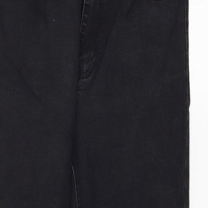 Womens UK Size 33 in Preworn Regular Fit Straight Black Jeans