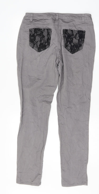 Womens UK Size 12 Bpc Regular Fit Skinny Grey Jeans