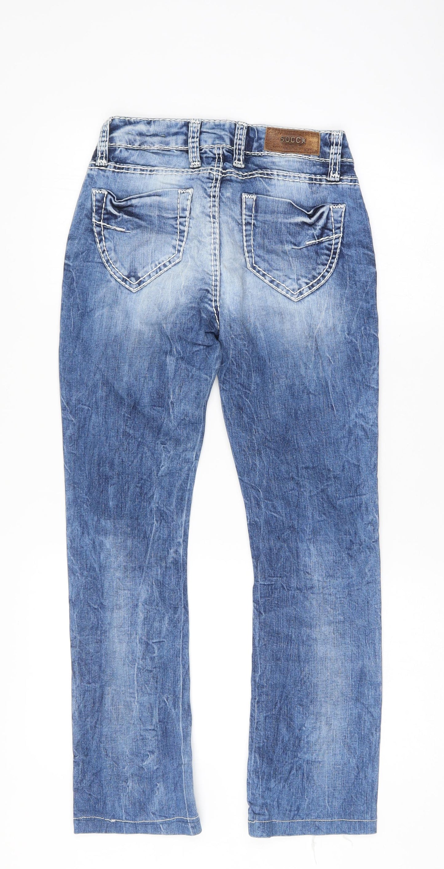 Soccx Womens Blue   Straight Jeans Size 27 L26 in