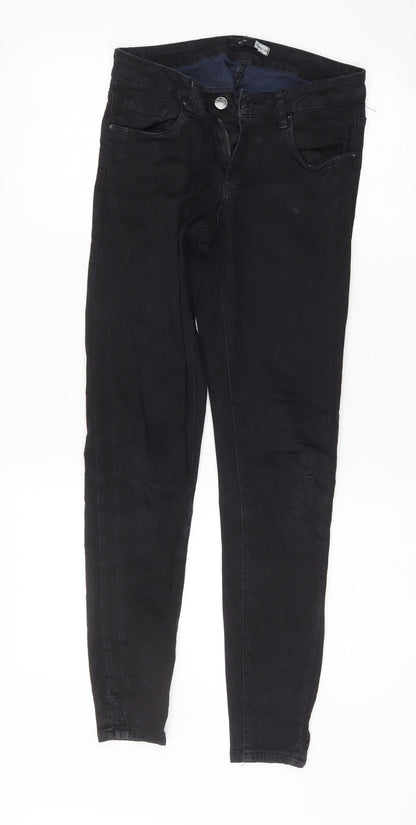 Womens UK Size 8 Sinsay Regular Fit Skinny Black Jeans
