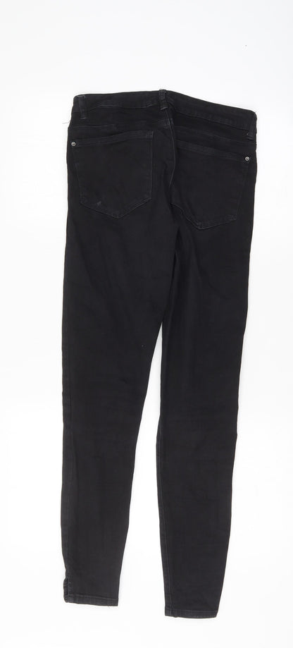 Womens UK Size 8 Sinsay Regular Fit Skinny Black Jeans