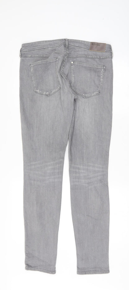 Womens UK Size 34 Preworn Regular Fit Straight Grey Jeans