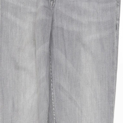 Womens UK Size 34 Preworn Regular Fit Straight Grey Jeans