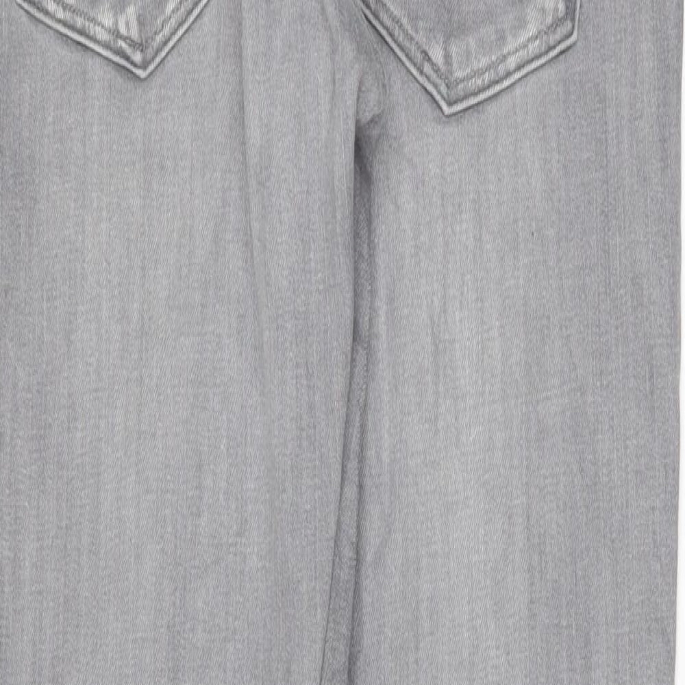 Womens UK Size 34 Preworn Regular Fit Straight Grey Jeans