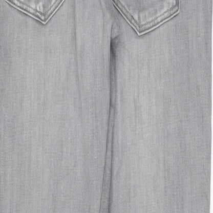Womens UK Size 34 Preworn Regular Fit Straight Grey Jeans