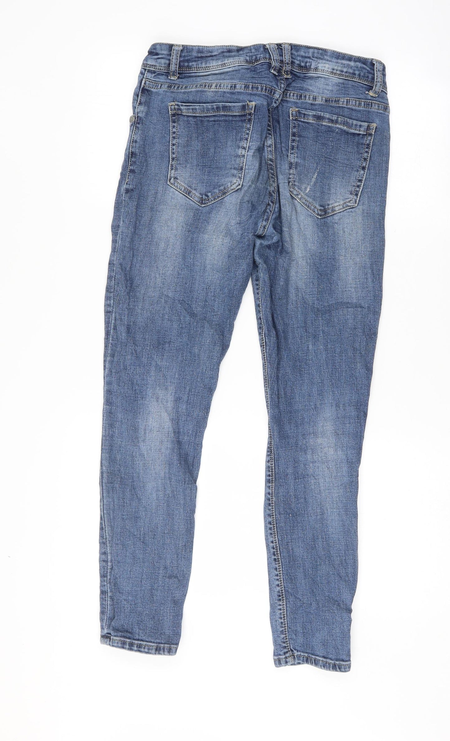 Womens UK Size 30 Preworn Regular Fit Skinny Blue Jeans