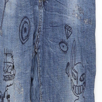 Womens UK Size 30 Preworn Regular Fit Skinny Blue Jeans