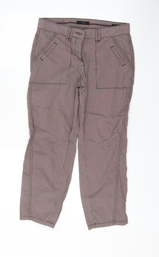 OPUS Womens Brown Striped  Trousers  Size 31 L25 in