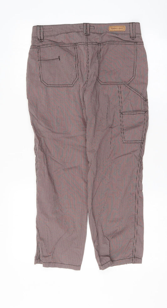 OPUS Womens Brown Striped  Trousers  Size 31 L25 in