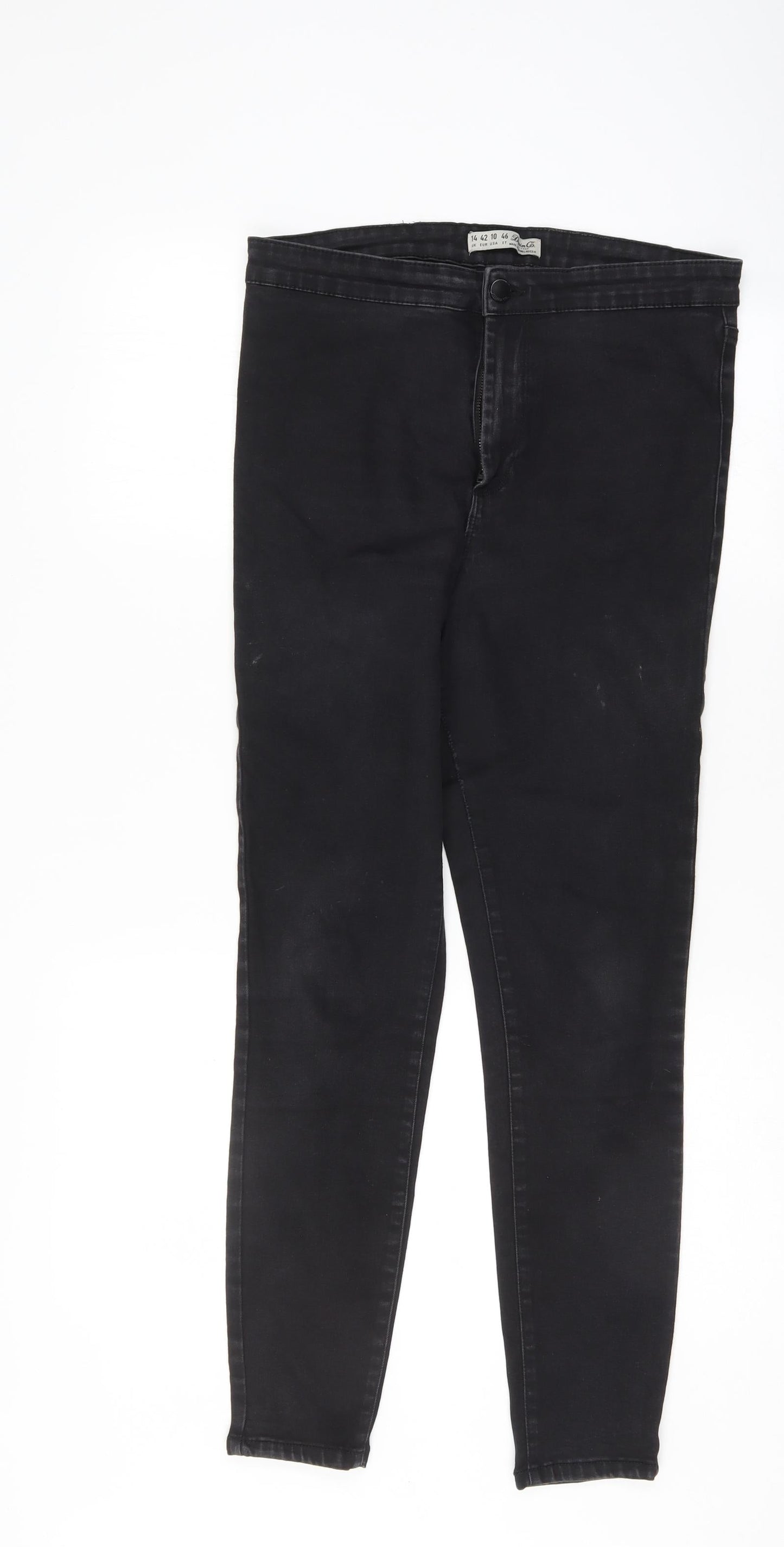 Denim & Co. Womens Black   Skinny Jeans Size 14 L27 in