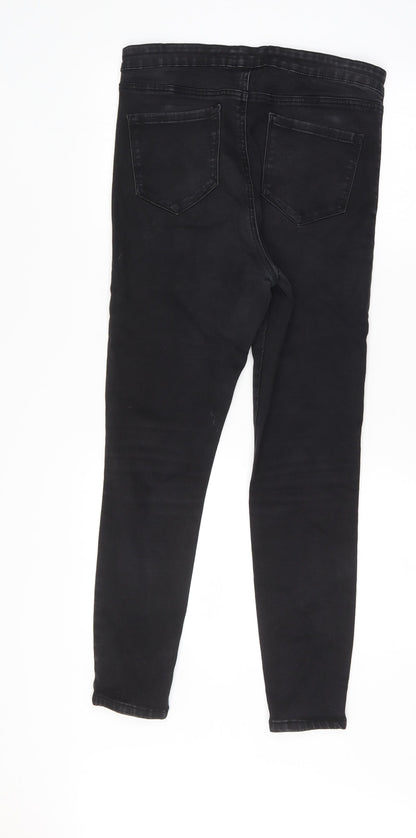 Denim & Co. Womens Black   Skinny Jeans Size 14 L27 in