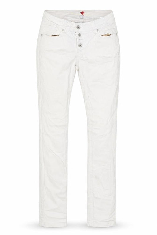 Womens UK Size XS Buena Vista Regular Fit Skinny White Jeans