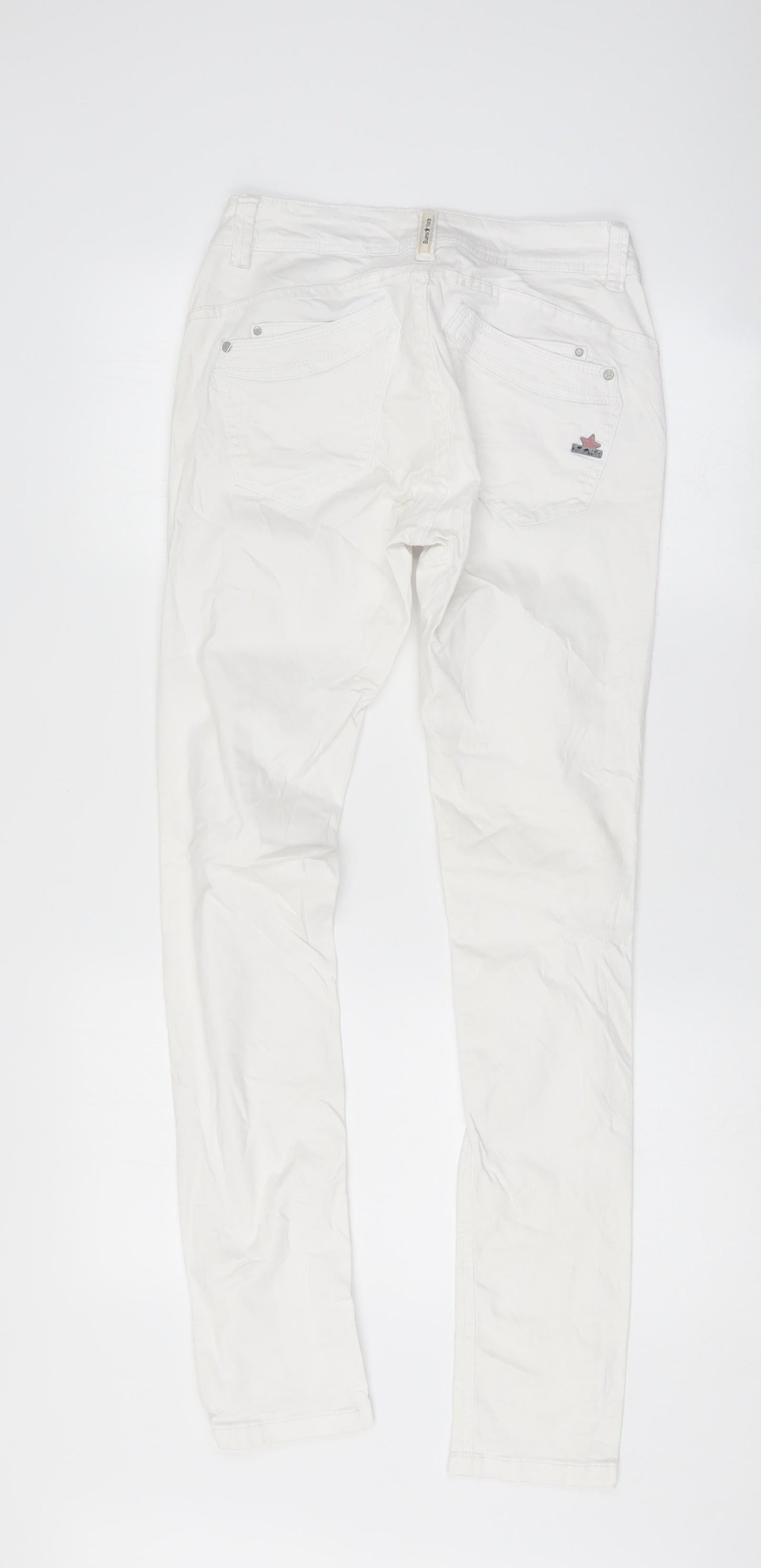 Womens UK Size XS Buena Vista Regular Fit Skinny White Jeans